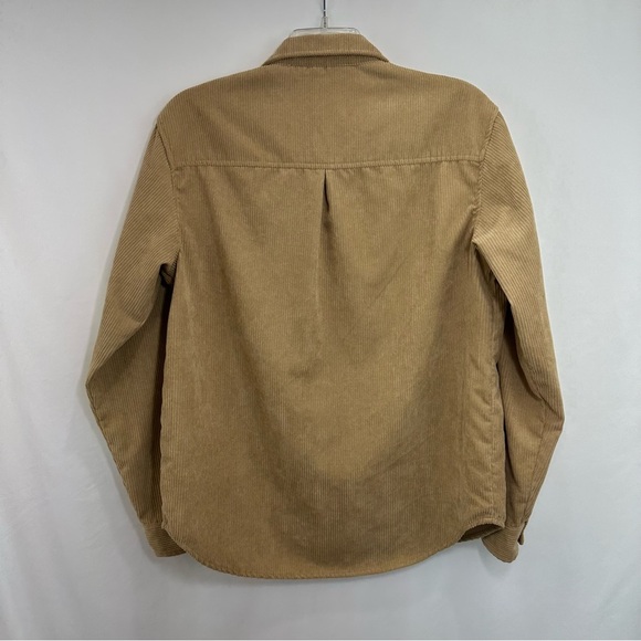 RSQ Oversized Long Sleeve Corduroy Shirt Sz Medium Tan Button Up - Picture 3 of 7